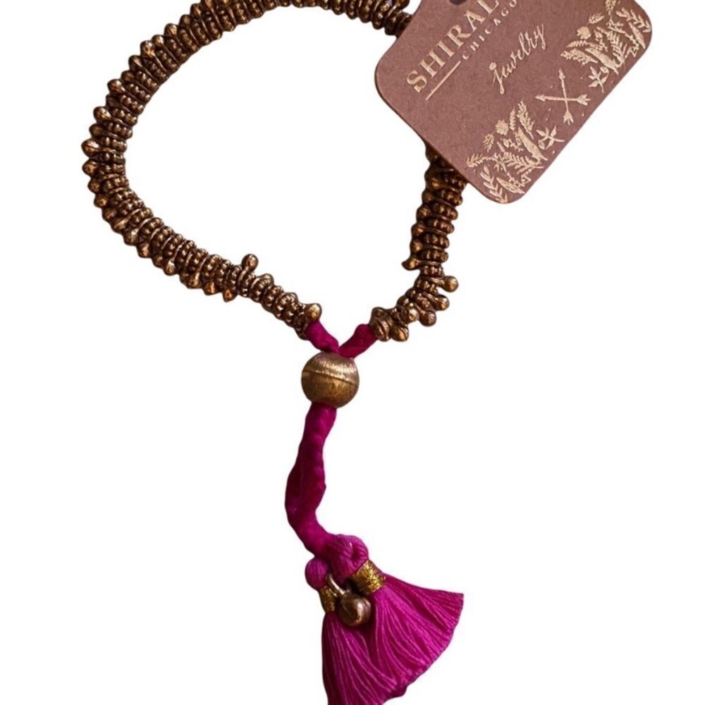 Shiraleah Kali Bracelet Pink Tassel